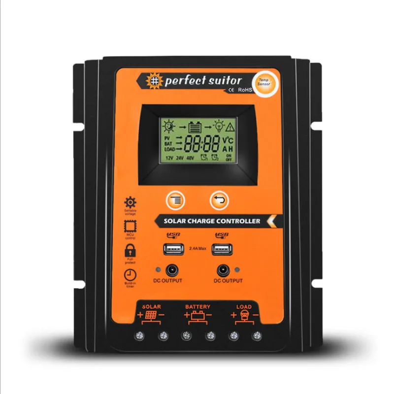 

70A solar controller 12v24v intelligent voltage LCD display