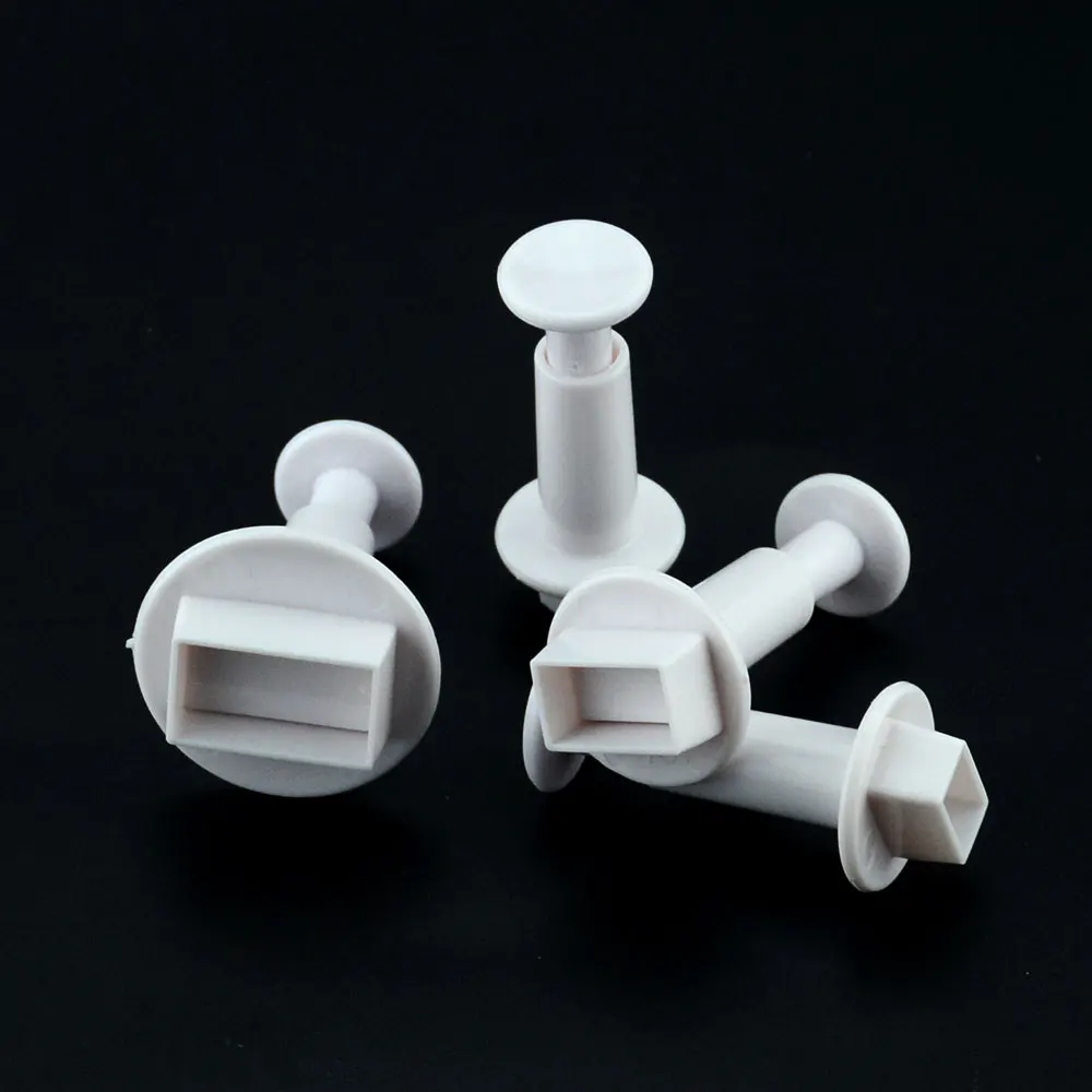 4 шт. прямоугольные Пружинные плунжеры для украшения торта помадки DIY инструменты