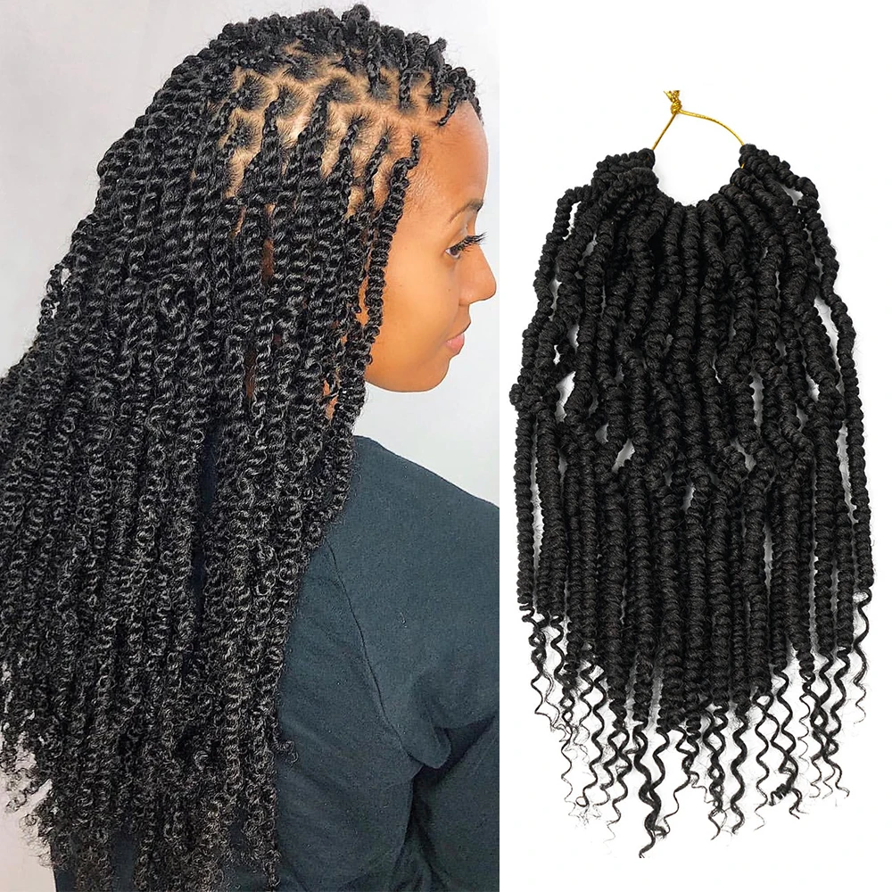 Короткий Омбре коричневый страсти твист Crotchet наращивание волос для черных