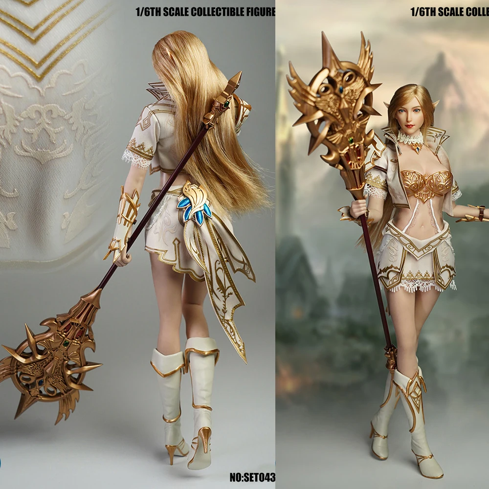 

1/6 Супер утка SET043 COS Heaven 2 резьба по голове эльфа с костюмной моделью в наличии