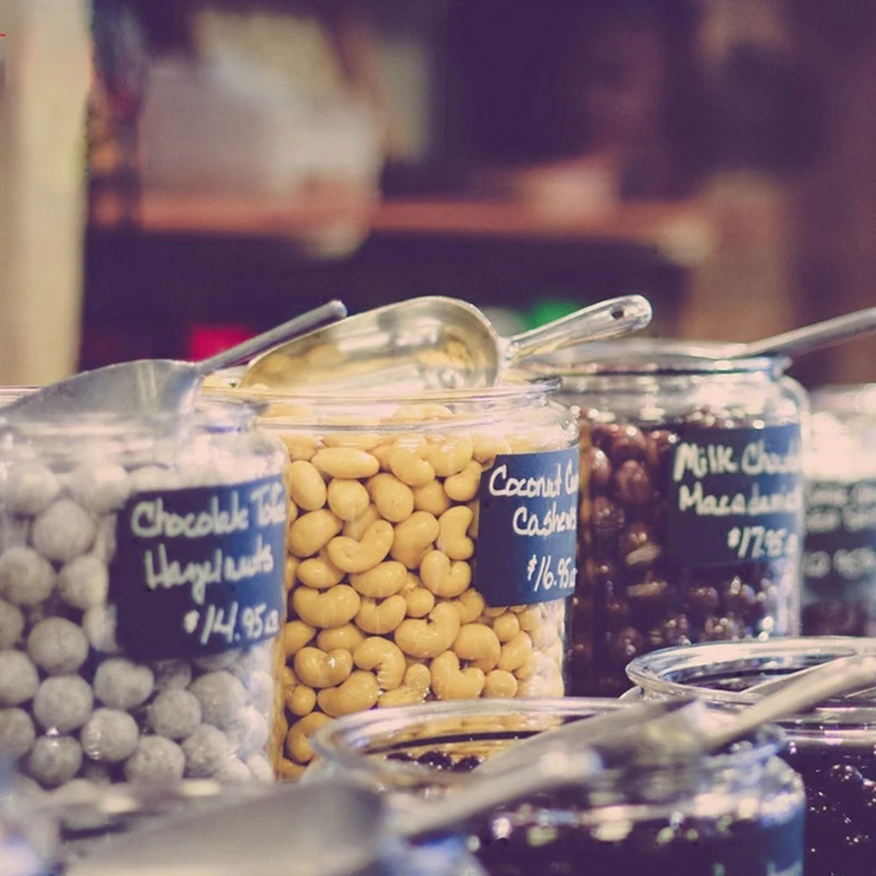 Этикетки-органайзеры для кухонных банок 36 шт./компл. стираемые черные 5x доска