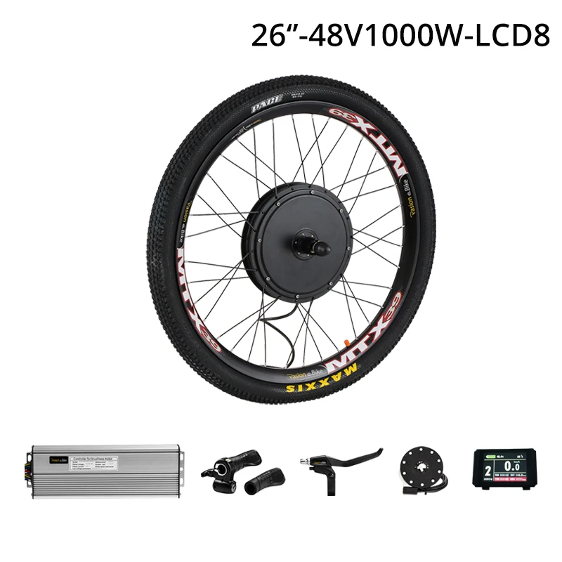 48 в 1000 Вт кассета Электрический велосипед Conversion Kit задний привод колеса комплект MTB CST регулятор для электровелосипеда двигатель E - Цвет: 26in LCD8 1000W CST