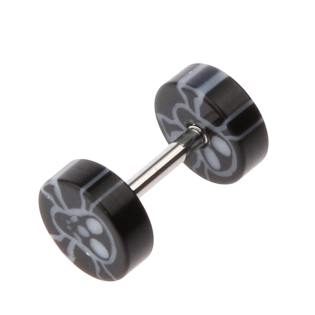 12x цветные поддельные затычки для ушей шпильки серьги украшения 6