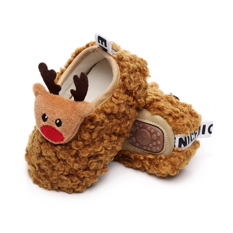 

Christmas Baby Shoes Boy Girl Cartoon Warm Cotton Shoes Children Plush Boots Infant Casual Toddler Shoes3