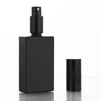 DHL FREE 50pcs 50ml black Glass perfum Spray Bottle Fine Mist Sprayer Pack of Essential Oil Chemical Perfume Atomizer Container