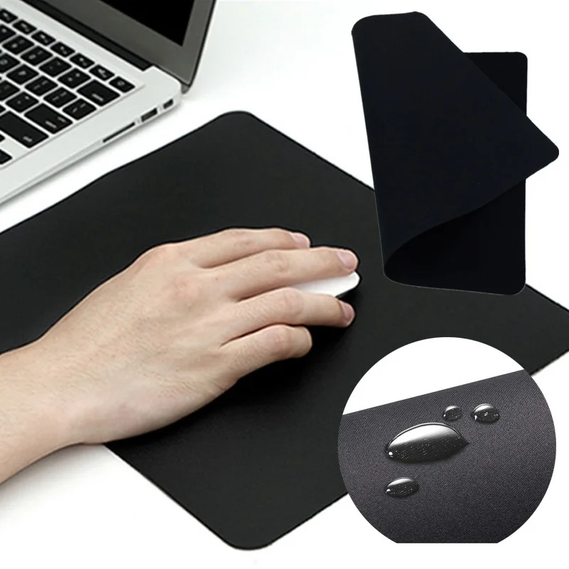 

18x22cm Black Rubber Mouse Pads Non-slip Desktop Mat For Laptop PC Mousepad Office School Computer Accessories Mice Pad