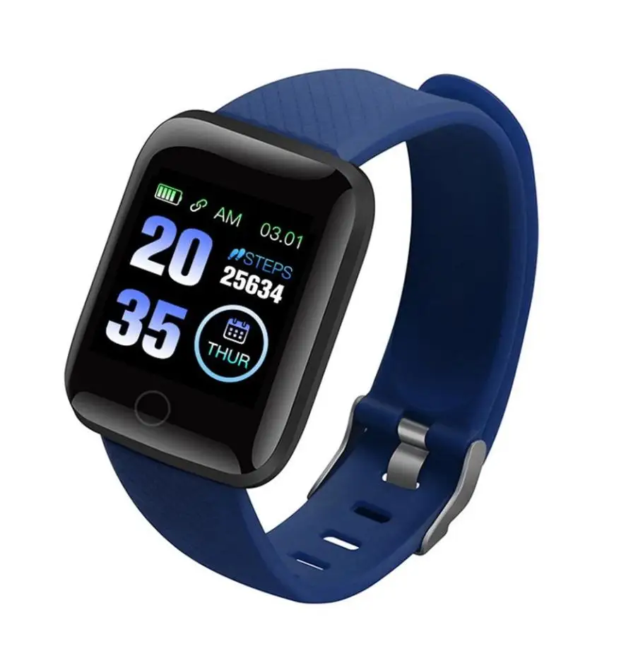 

116Plus Smart Bracelet Portable Wristband Blood Pressure Pedometer Call Message Reminder