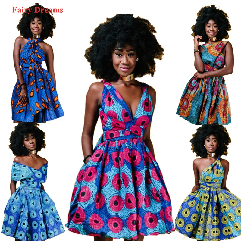 Женские платья в африканском стиле Дашики Анкары сарафан элегантная