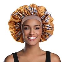 new soft satin bonnet women elastic wide band night sleep hat chemo caps hair loss cover fashion head wrap hair beauty hair care