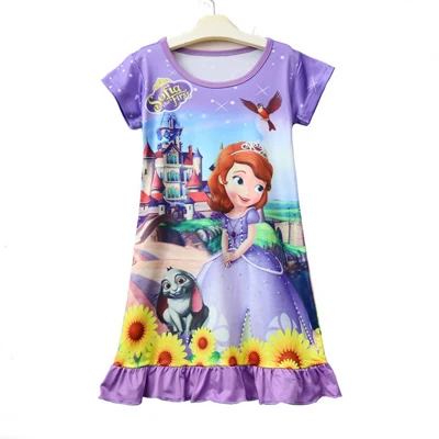 DS075-Purple Платье для девочек; кружевные платья «София первая» для девочек; вечерние платья принцессы для малышей; костюм для дня рождения; одежда для детей - Цвет: DS075-Purple