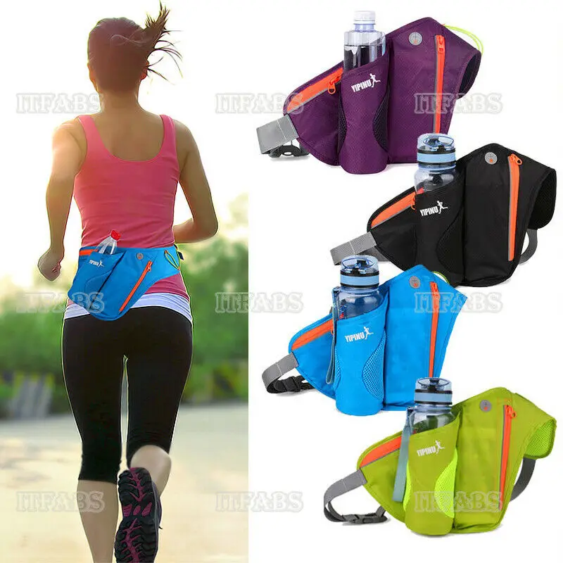 

4 Kleuren Vrouwen Mannen Running Riem Tassen Jogging Fietsen Taille Verpakking Sport Runner Zak Fles Water Houder 2021