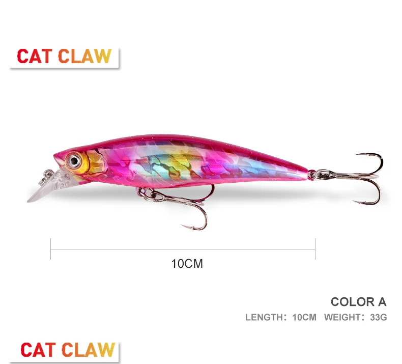 Cat Claw Lure Premium Series 303M Hard Minnow Fishing Lure Artist Minnow Freshwater Fishing Trout Lure Hard Bait 33g 100mm