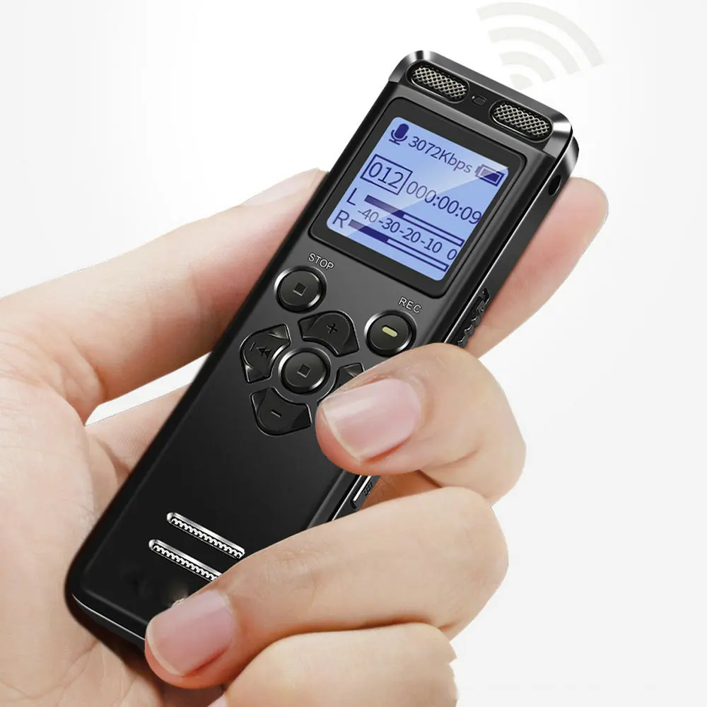

Профессиональный цифровой диктофон с голосовой активацией, 16 ГБ, 32 ГБ, USB-ручка, беспроводная запись, 72 часа, PCM, внешний микрофон V36