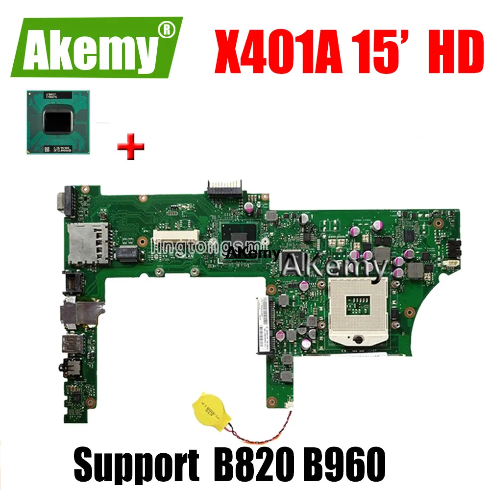 Оригинальная материнская плата для ноутбука For Asus X501A X401A REV2.0 15 6 дюйма HD Поддержка