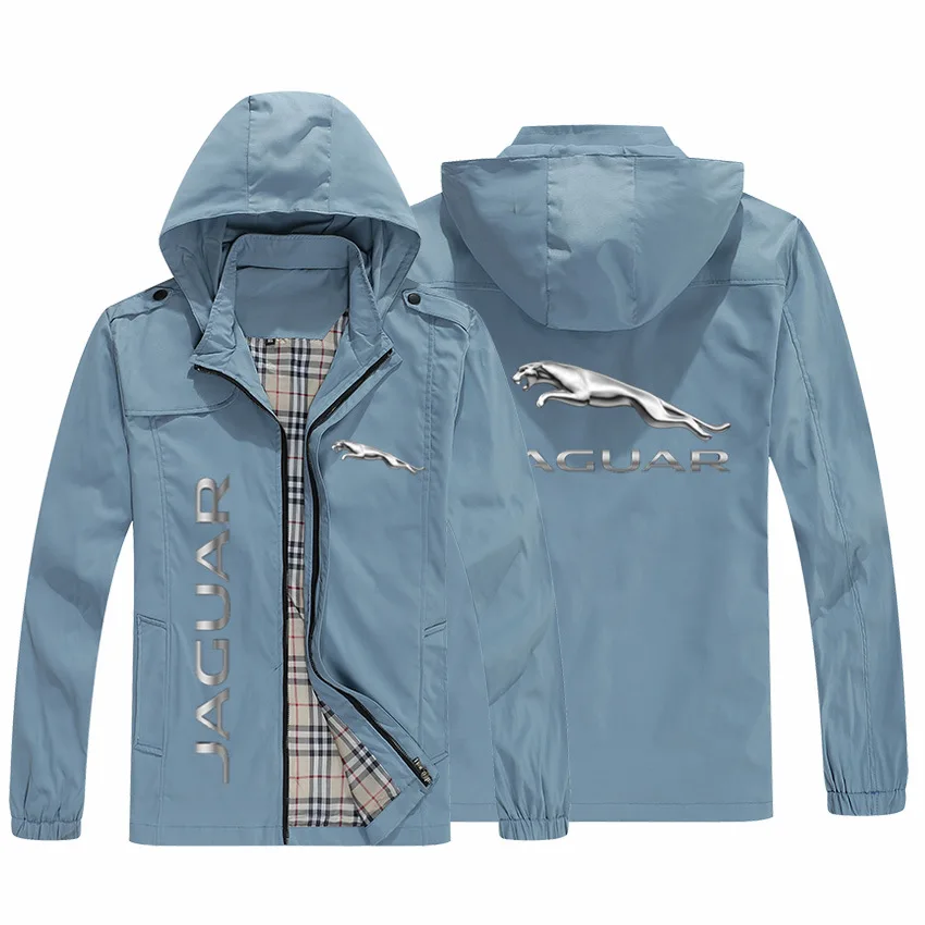 

2021 Autumn Men Hoodie Jacket Jaguar Car Logo Hooded Jacket Outdoor Sport Zipper Hoodie Sweatshirt Slim Loose Men Women Clothing