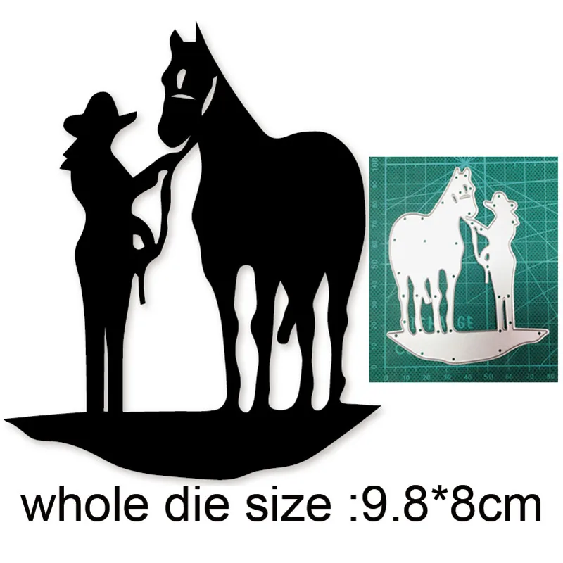

Woman Horse Metal Cutting Dies Stencils dies for DIY Scrapbooking dies Decoration Album Paper Craft dies Embossing Die Cuts 2021