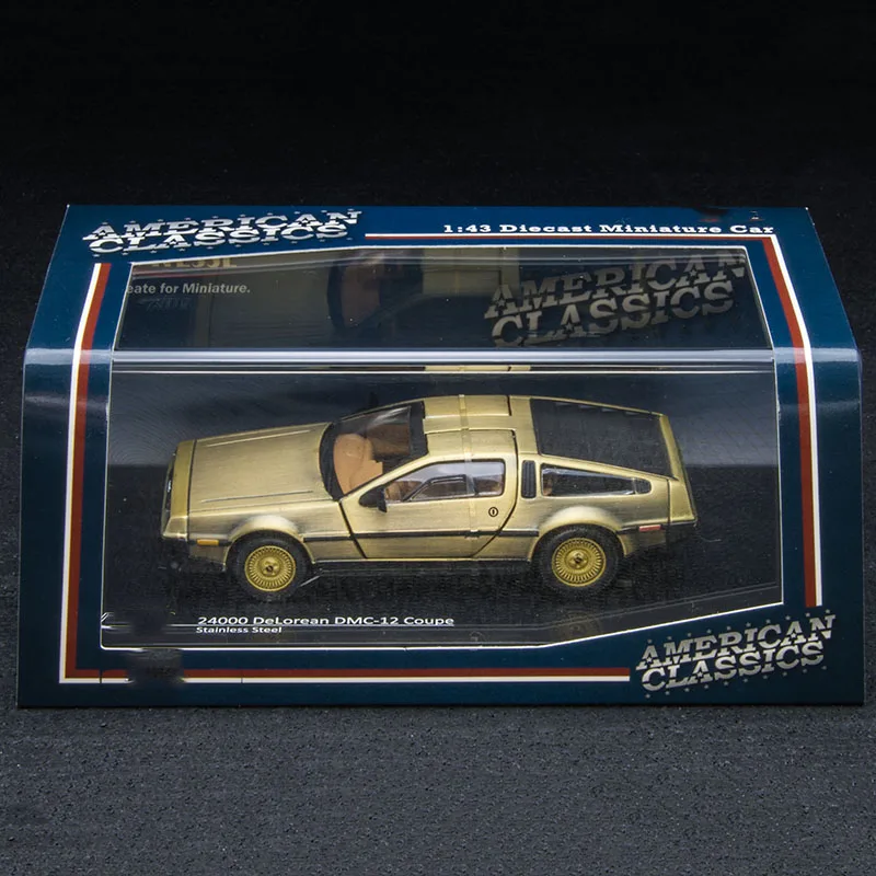 Литья под давлением модель 1/43 весы металлического сплава CarTime машина DeLorean DMC-12