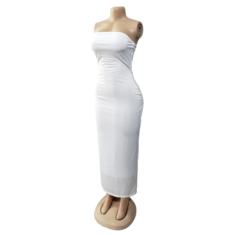 

Off The Shoulder Summer Slim Fit Dress Women Strapless High Waist Club Party Vestidos Casual Female Stretch Open Back Robe Femme