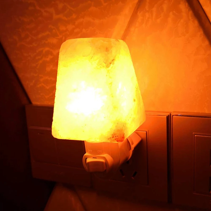 Гималайская соляная лампа Ночной светильник 2 дополнительных лампы розовая