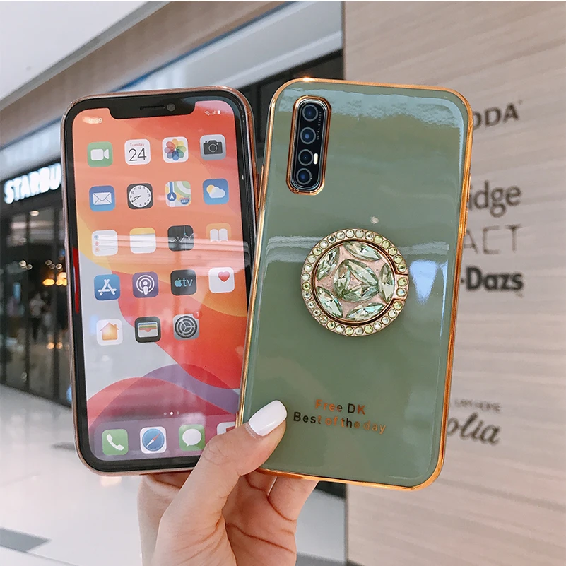 Чехол для телефона с гальваническим покрытием OPPO Reno 2 3 4 Pro Z 10X Realme 5 6 5i 6i K1 K3 K5 C1 C3 X50