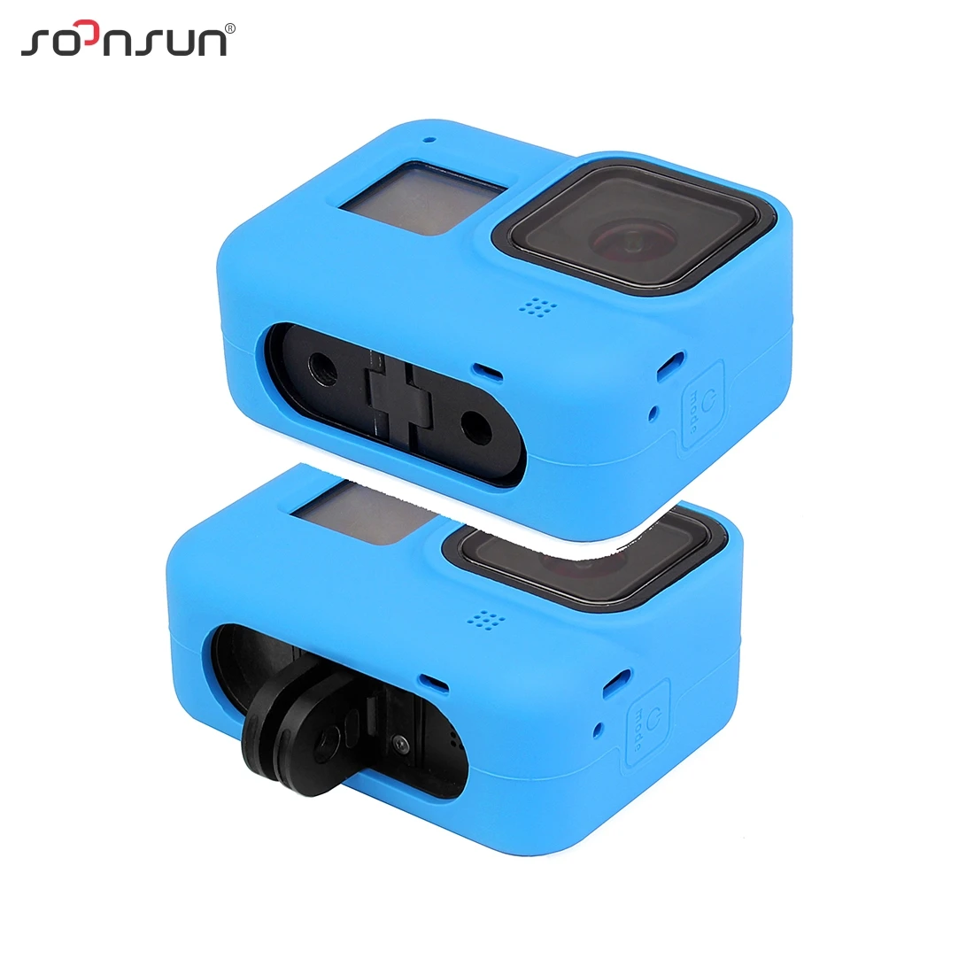 Мягкий силиконовый защитный чехол SOONSUN + ремешок на запястье для GoPro Hero 8 HERO8 Black Go Pro