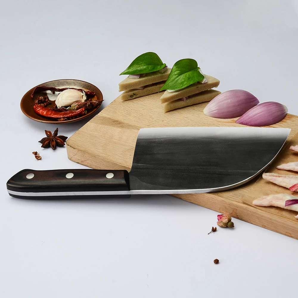 

Традиционный кованые мясника Ножи 7 дюймов Тесак/рыба/овощи китайский кухонный нож для кемпинга Ножи дома здоровьем в домашних условиях, ку...
