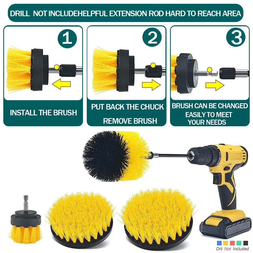 Для работы по дому на кухне набор щеток для электродрели мощная щетка чистки