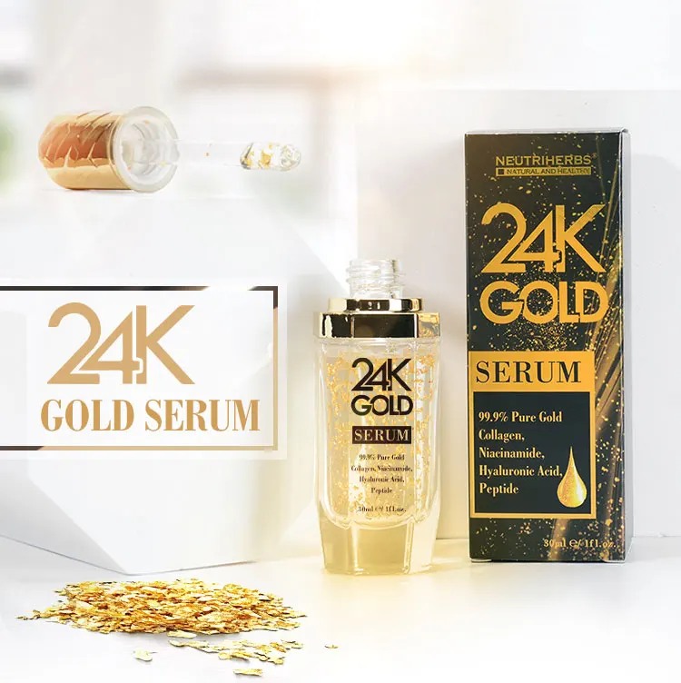Сыворотка для лица Neutriherbs 24 K Gold сыворотка с гиалуроновой кислотой эссенция для ухода увлажняющая и осветляющая кожу