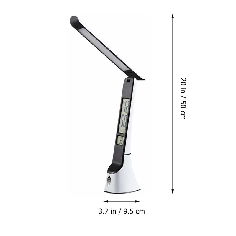 

1pc LED Foldable Lamp Desk Light Time and Calendar Display Reading Lamp