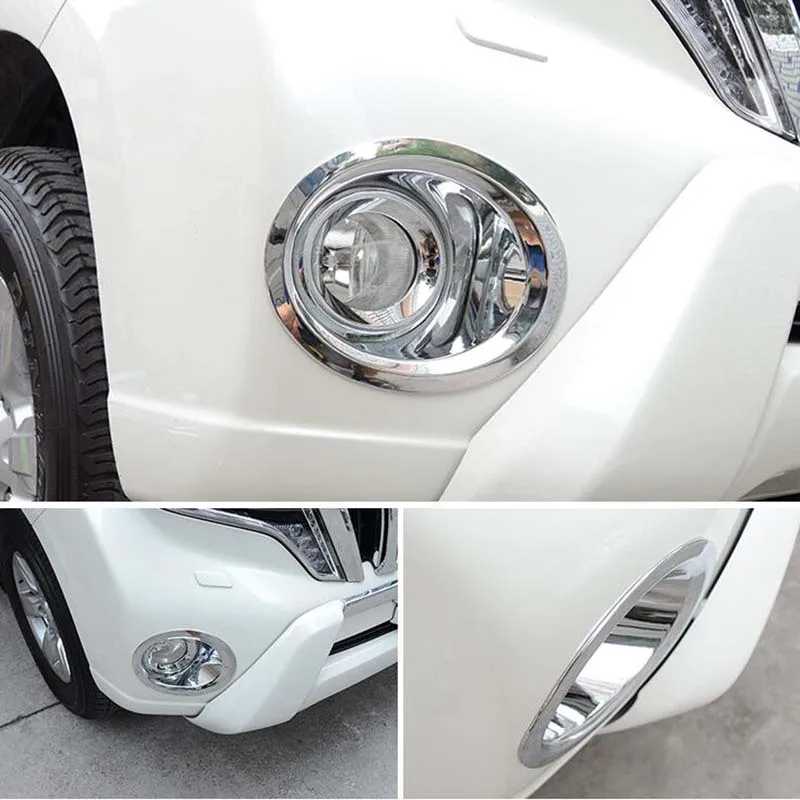 Для Toyota Land Cruiser Prado FJ150 2014 2017 АБС хромированная Защитная панель для переднего лампа