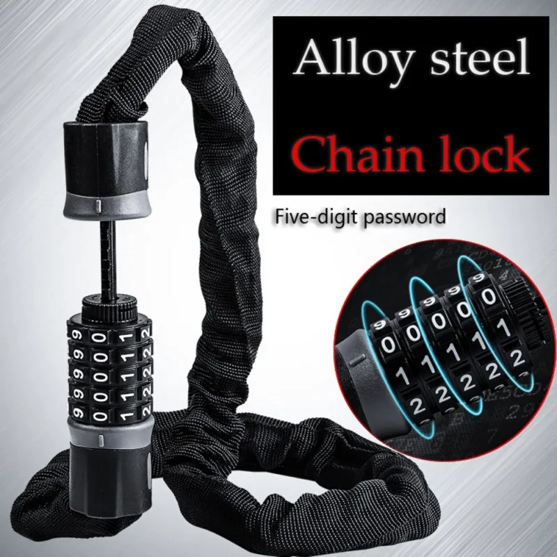 

Bicycle Code Lock MTB Road Bike Safety Anti-theft Chain Lock Cycling Bicycle Accessories Bike Lock