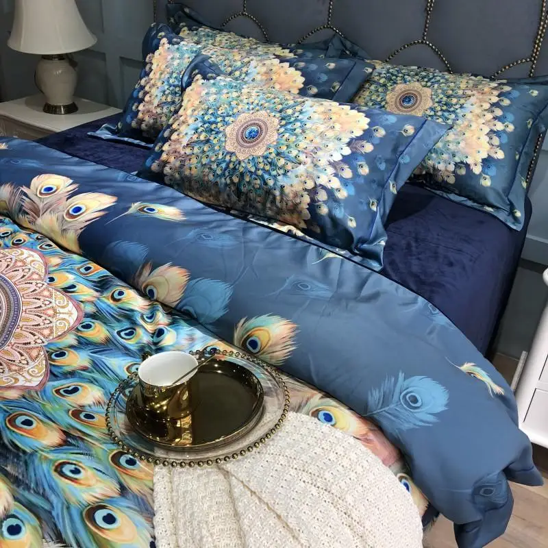Высококачественный бархатный Комплект постельного белья с изображением