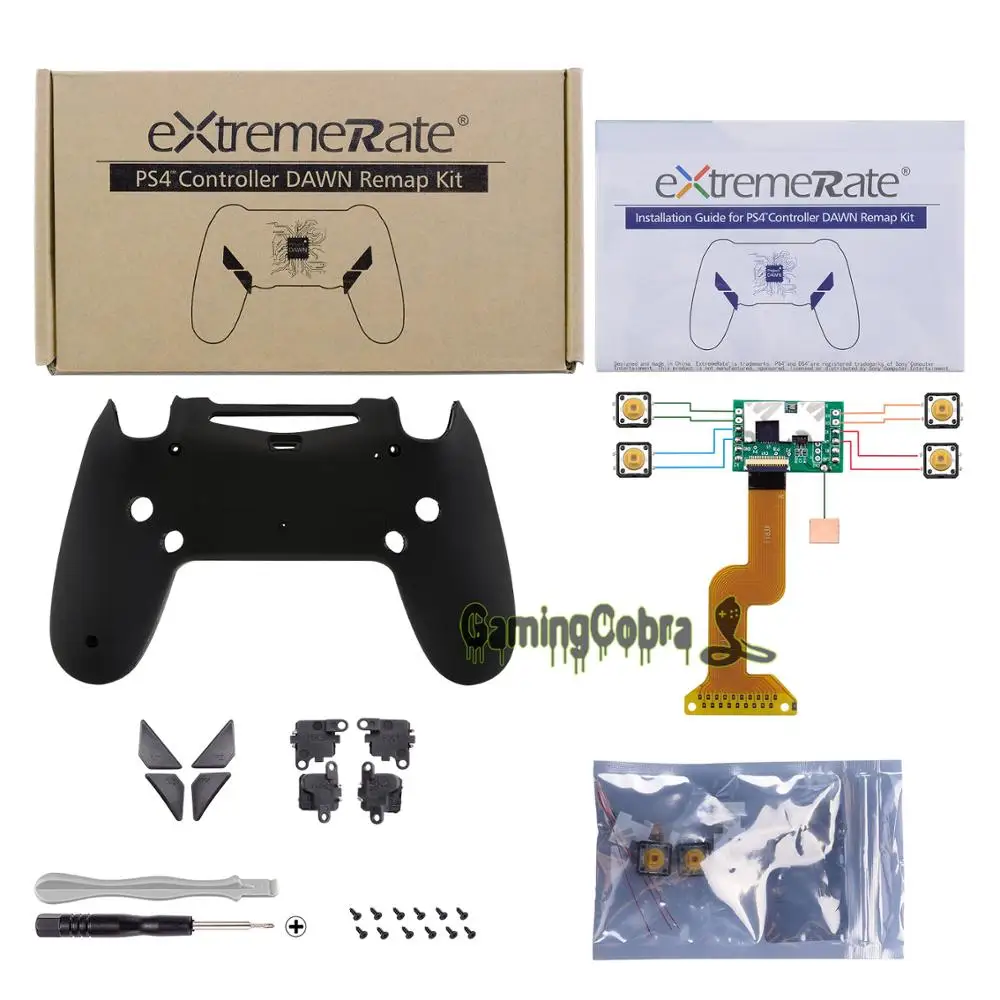 Супер мягкий сенсорный черный DIY задний корпус и 4 задних кнопки рассвет