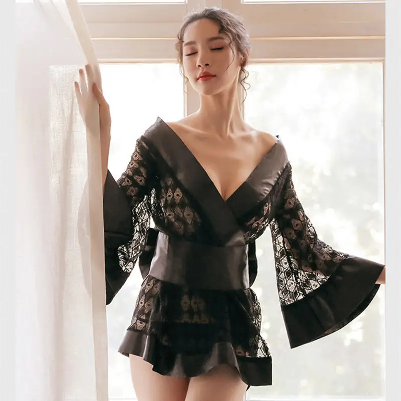 2020 сексуальное женское белье Для женщин атласная кружевное платье с глубоким