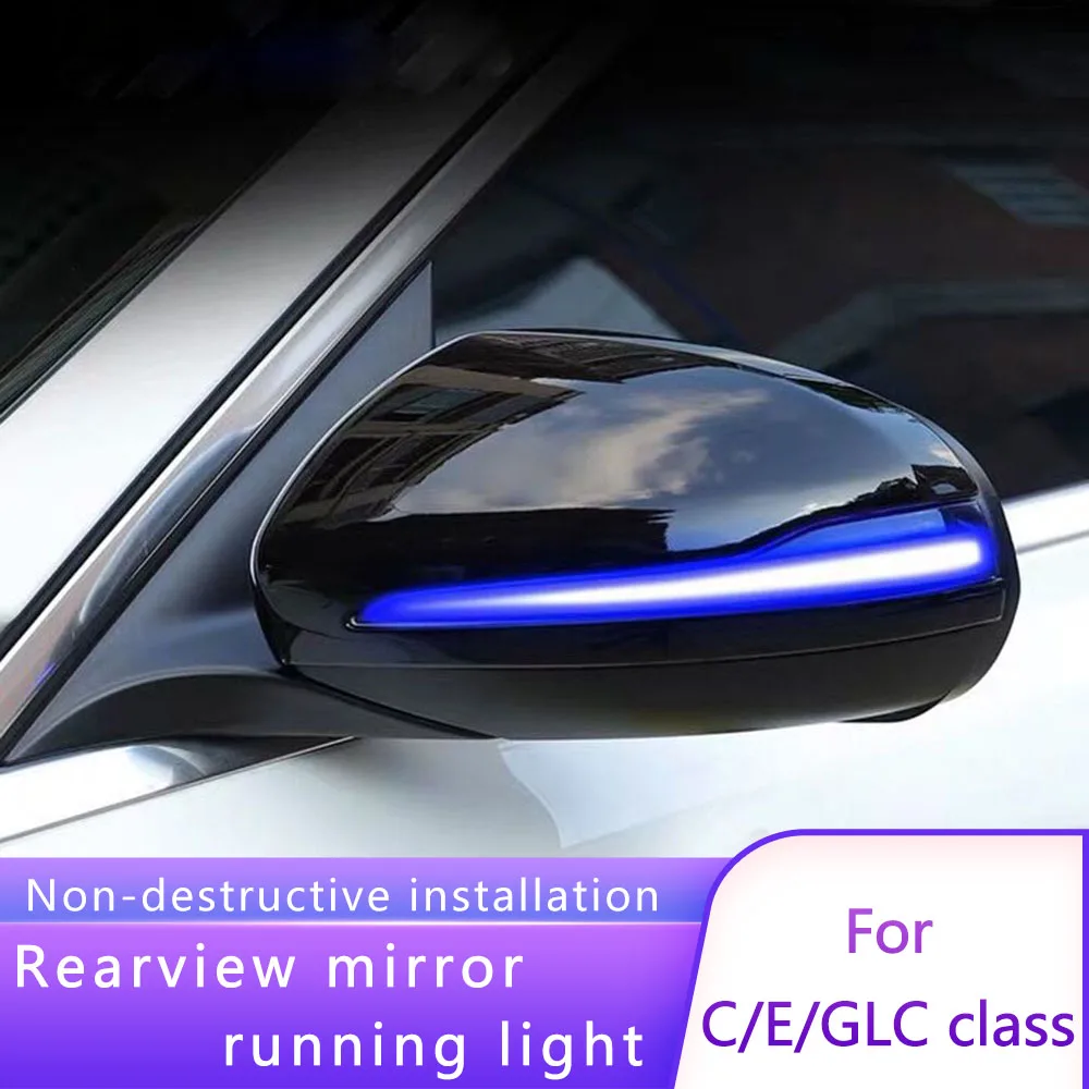 

For Mercedes Benz C Class W205 E W213 S W222 W217 V W447 Blinker Side Mirror Indicator Light Blue Led Dynamic Turn Signal lamp