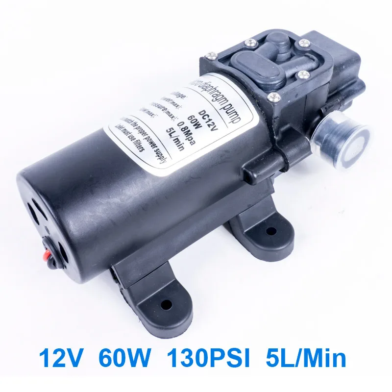 Return valve type DC 12 В 60 Вт 0.8Mpa мини Электрический водяной насос домашний сад мембранный насос бытовой небольшой насос - Напряжение: Return valve type