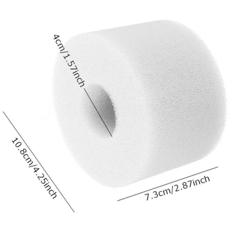 10Pcs Swimming Pool Filter Foam Reusable Washable Sponge Suitable Bubble Jetted Pure SPA for Intex S1 Type | Дом и сад