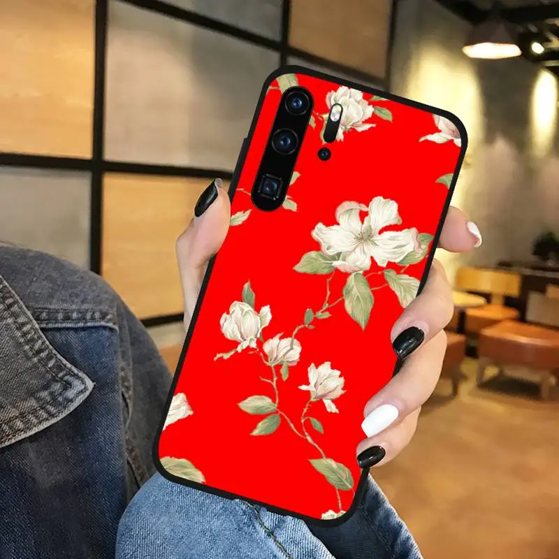 

Art Flower Painting Phone Case Funda For Huawei P9 P10 P20 P30 Lite 2016 2017 2019 plus pro P smart