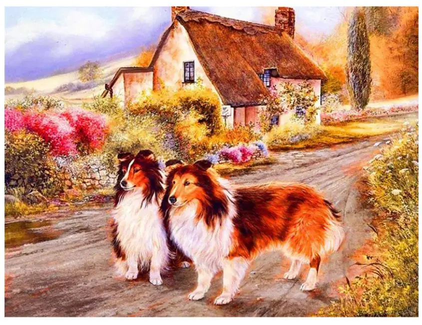 Картина с алмазной мозаикой Хаски вышивка со стразами собака животные Алмазное