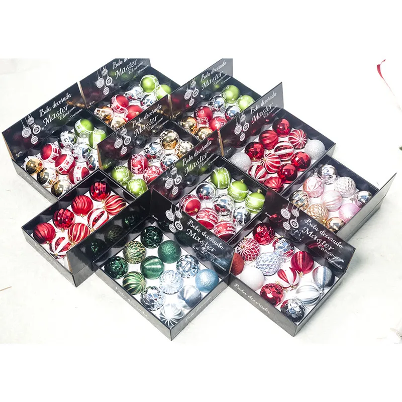 

2019 Christmas 12 Pcs Christmas Ball Decoration Home Garden Festive Party Supplies Christmas Ball Ornaments Mix Material New Lot