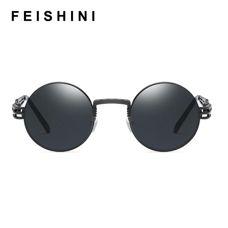 Солнцезащитные очки FEISHINI в стиле панк для мужчин и женщин винтажные брендовые