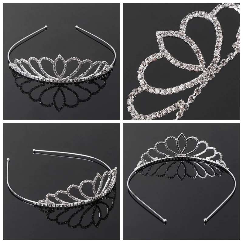 

Girls Headband Crown Hair Tiara Children Kids Rhinestone Party Princess 10 Types