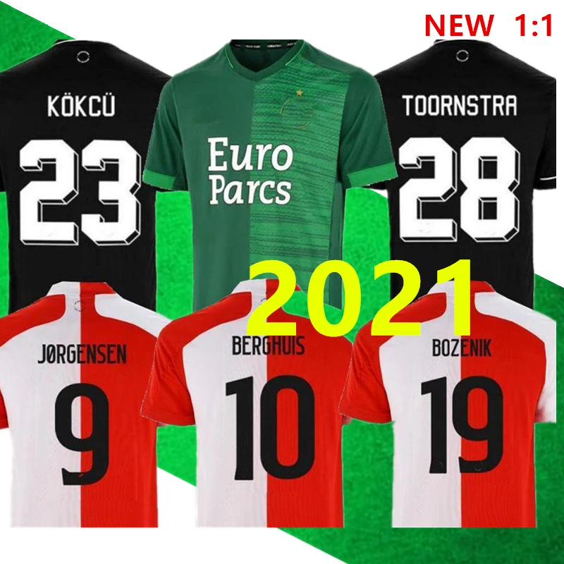 21 22 Feyenoordes away green V. Перси футбольные майки 2021 2022 TOORNSTRA Йоргенсен дома рубашки VILHENA