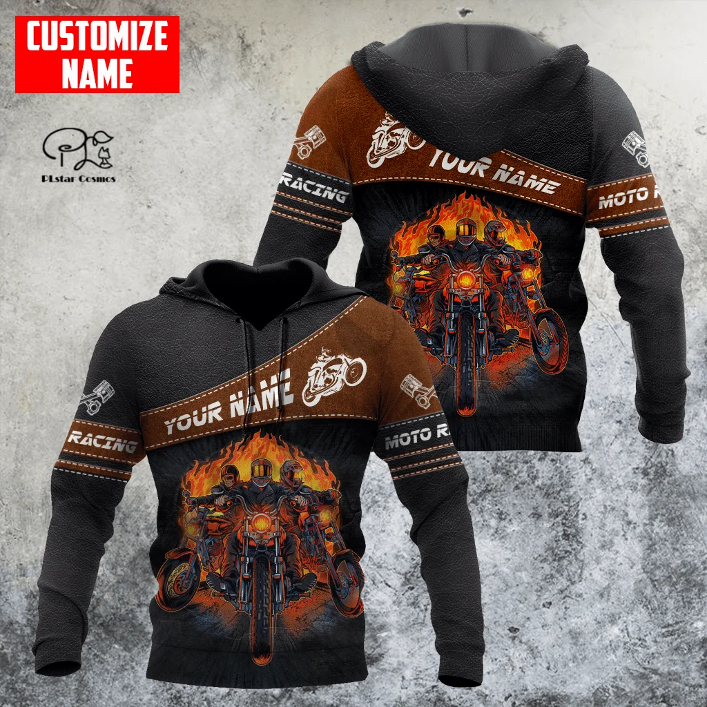 Новейшие повседневные толстовки с капюшоном и молнией PLstar Cosmos 3dprint Racing Motor Fire Custom