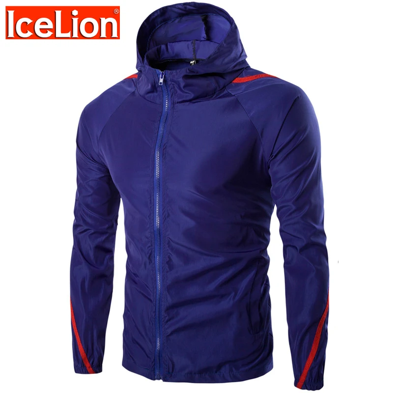 

Куртка мужская Тонкая однотонная с длинным рукавом, на весну