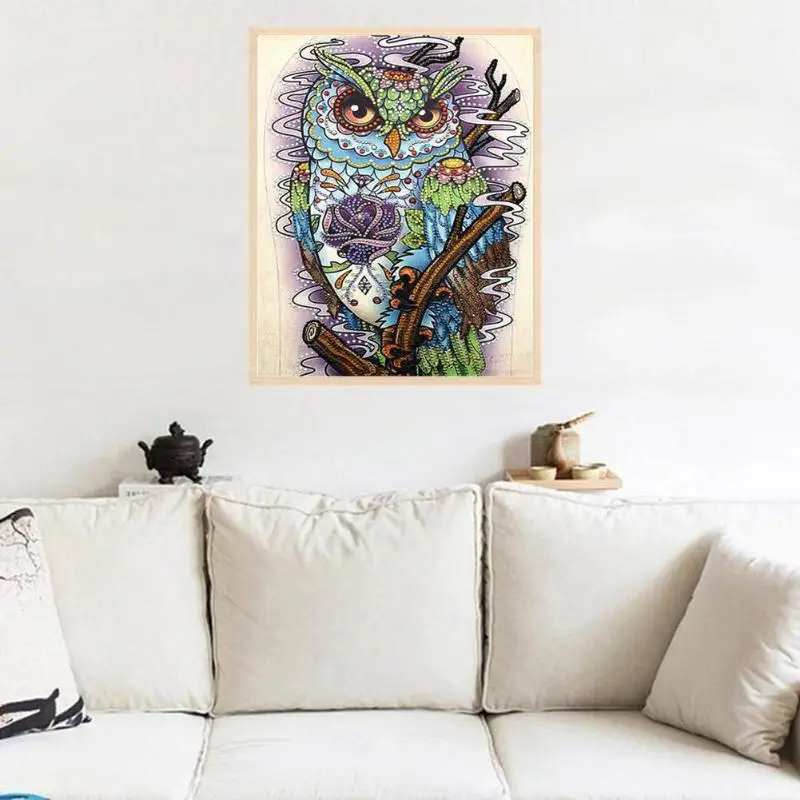 5D DIY Special shaped Diamond Painting Cross Stitch Owl Flower Stich Craft Embroidery Mosaic Kit Wall Decor | Дом и сад