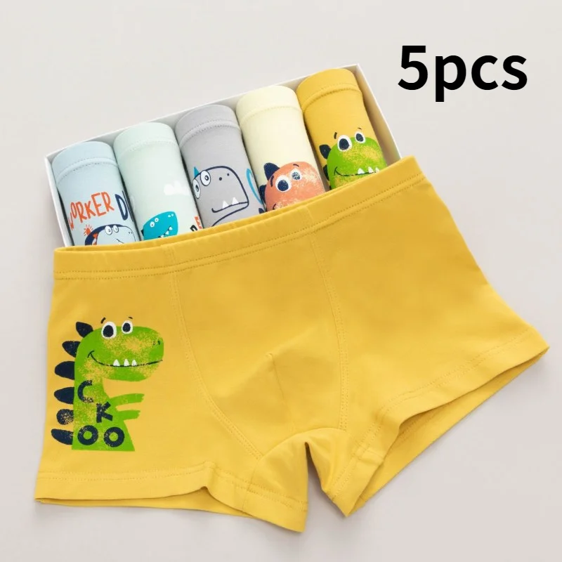 

5pcs Cotton Underwear for Baby Boy 3-8 Years Old Students Clothes Cartoon Shorts Children Cute Panties Pack Boutique Clothing