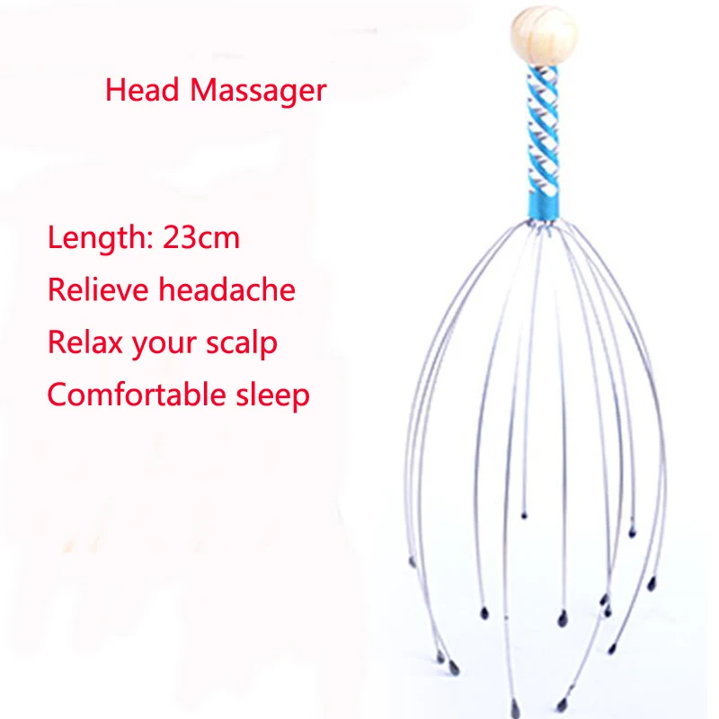 Массажер для головы с осьминогом со стальной проволокой снятия стресса | Красота