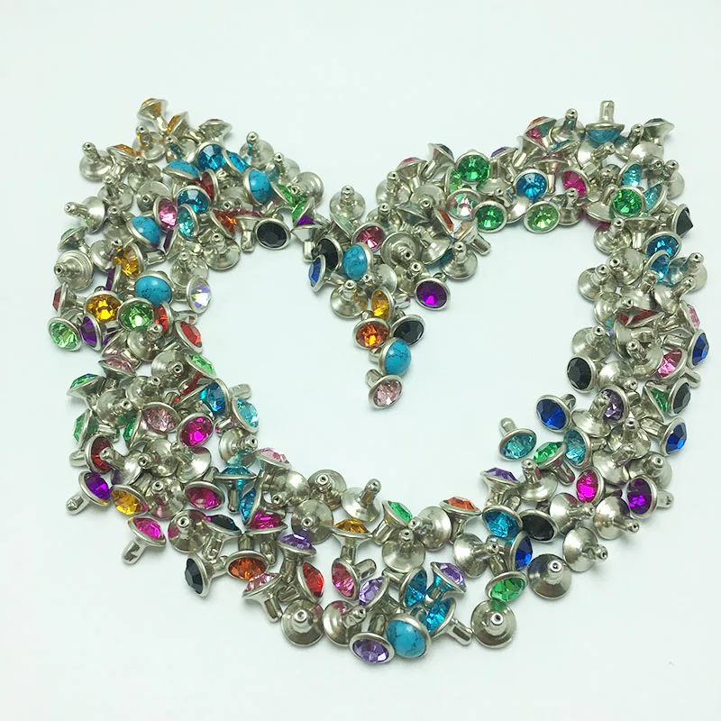 Новинка 16 цветов сделай сам 100 шт. 6 мм смешанные металлические заклепки синие