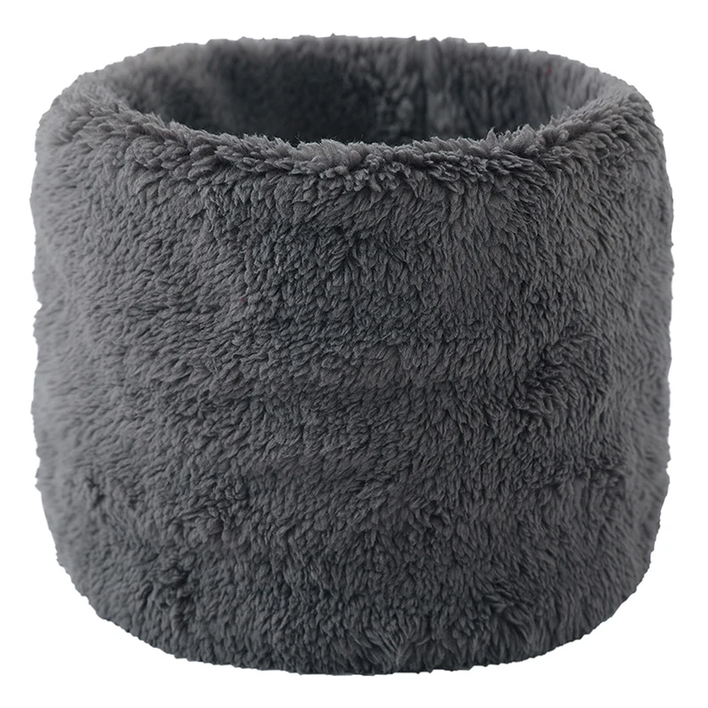 

Women Winter Plus Velvet Neck Scarf Solid Color Thick Warm 2022 New Men Plush Collar Children Ring Scarf Adult High Neck Snood